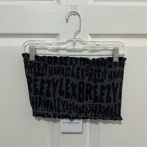 SOLD!!! LEXBREEZY Monogram Smocked Tube Top